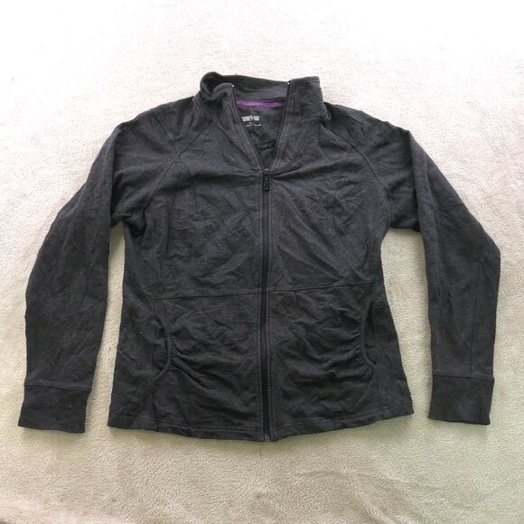 Kenneth Cole Reaction Womens Athletic Jacket Large Full Zip Black Activewear - Picture 13 of 15